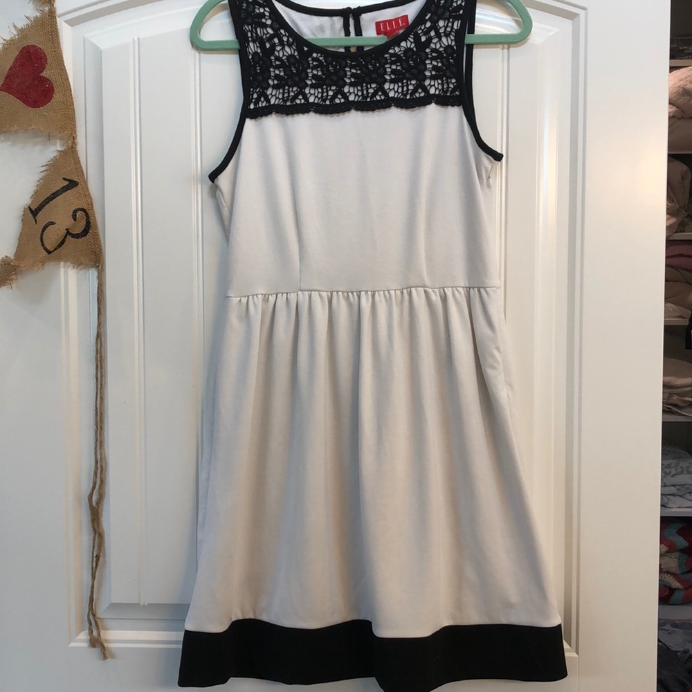 Black and white cocktail dress